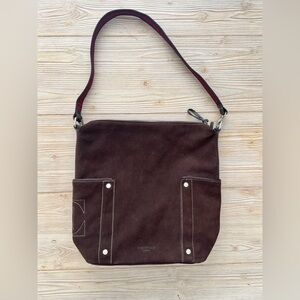 Elegant Brown Suede Shoulder Bag